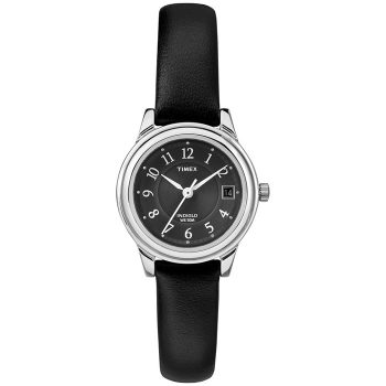 Timex Women's Porter Street Black Leather Strap Watch